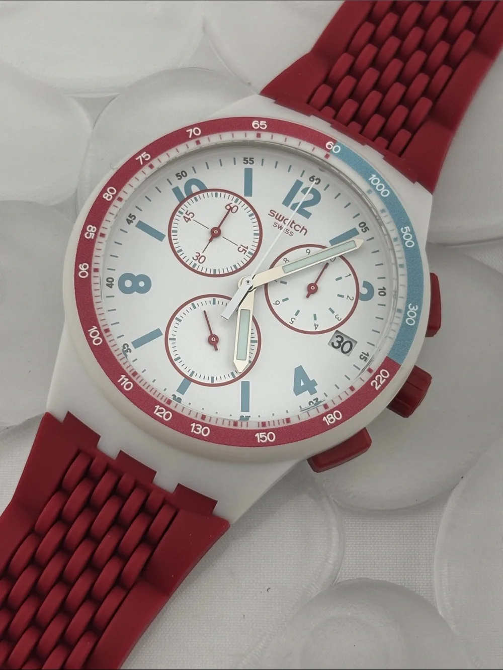 Swatch Watch -SUSM403 - RED TRACK